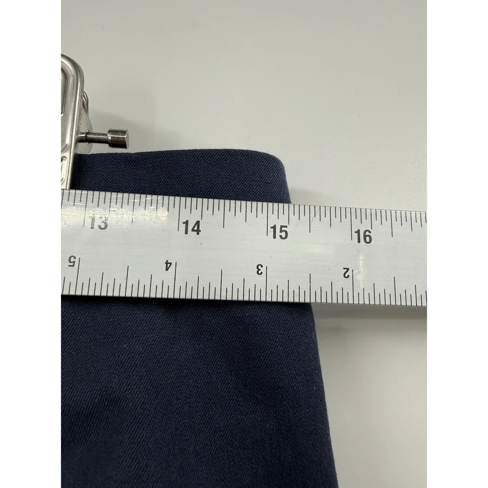 Everlane‎ The City Ankle Pants Navy Blue Side Zip Cotton Blend Women's Size 12